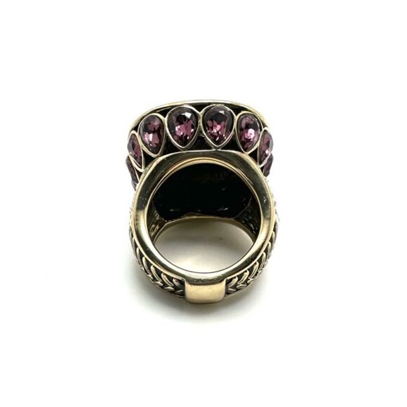 Heidi Daus "Take That" Multi-Crystal Hot Pink Cocktail Statement Ring Size 5 - Picture 5 of 5